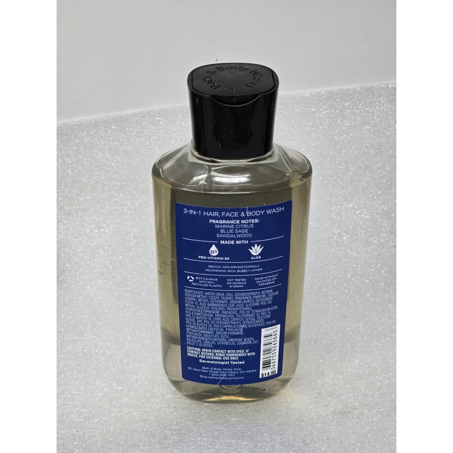 Clean Slate By Bath & Body Works 3-In-1 Hair Face & Body Wash Men's Collection