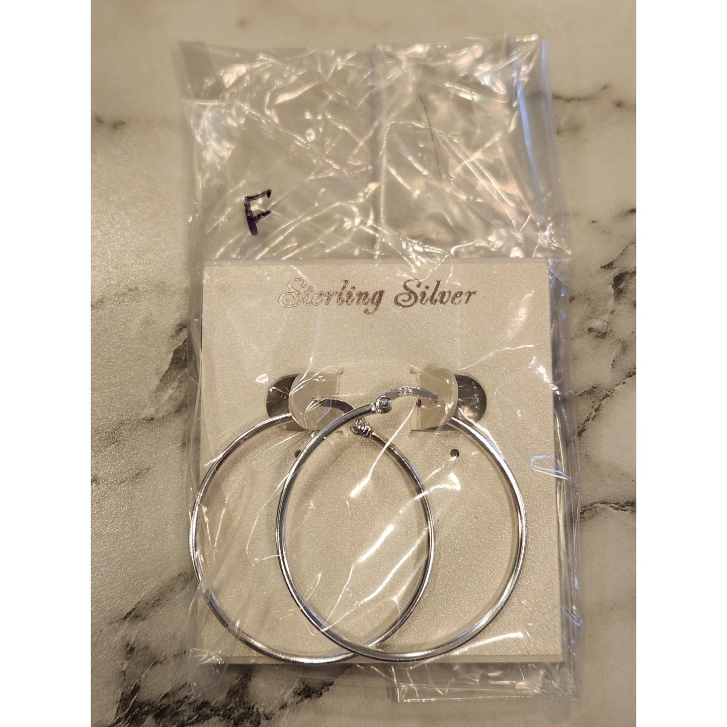 Sterling Silver Hoop Earrings Polished Finish Lightweight Stylish Jewelry Women