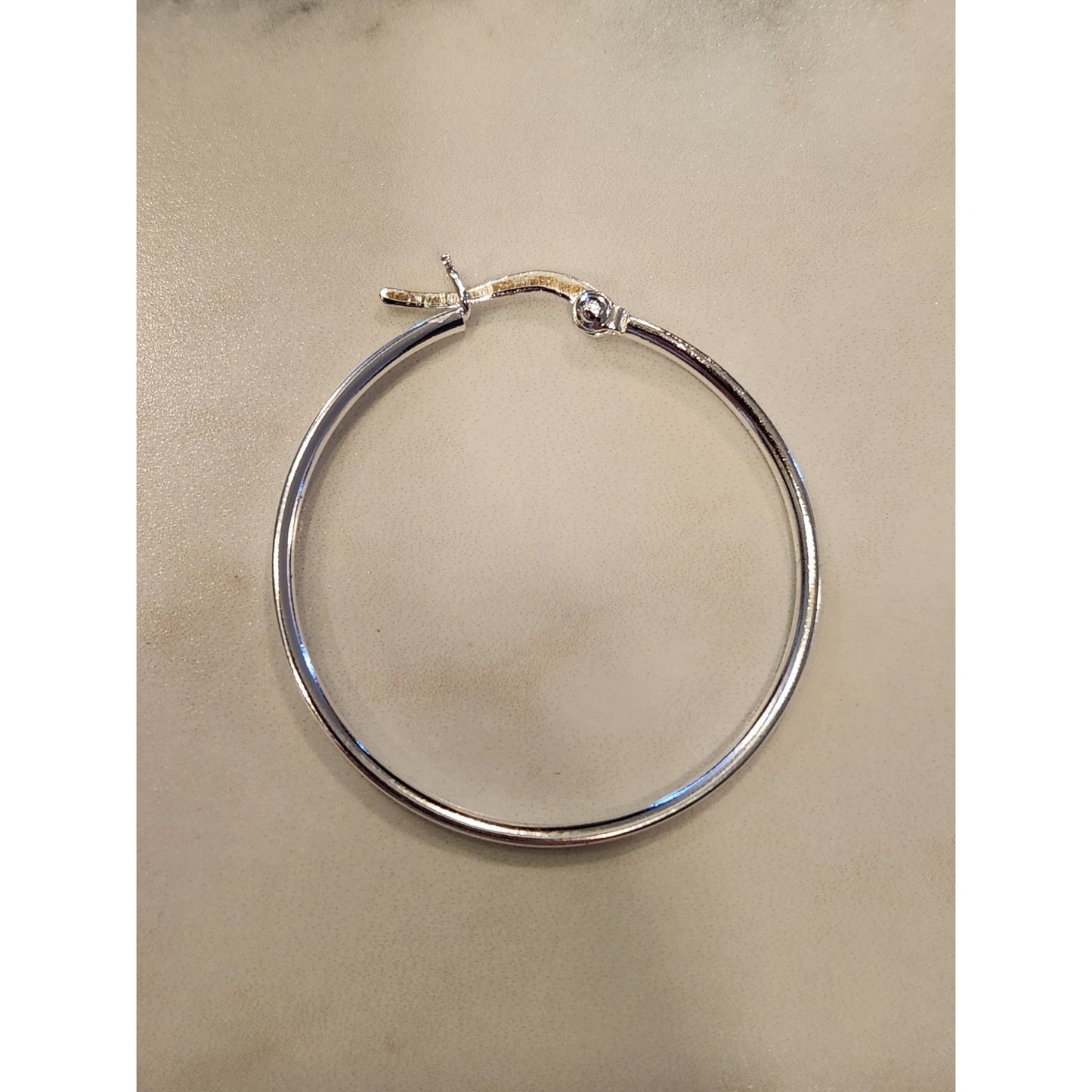 Sterling Silver Hoop Earrings Polished Finish Lightweight Stylish Jewelry Women
