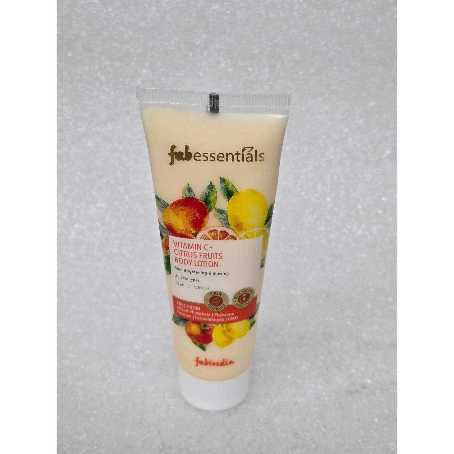 Fabindia Fab Essentials Vitamin C Citrus Fruits Body Lotion 1.7 oz Travel Size