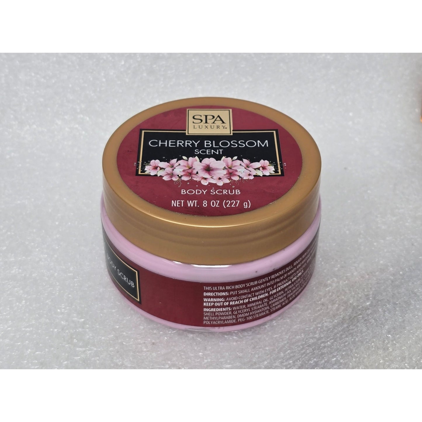 Spa Luxury Cherry Blossom Scent Body Scrub 8 Oz Exfoliating Skin Care