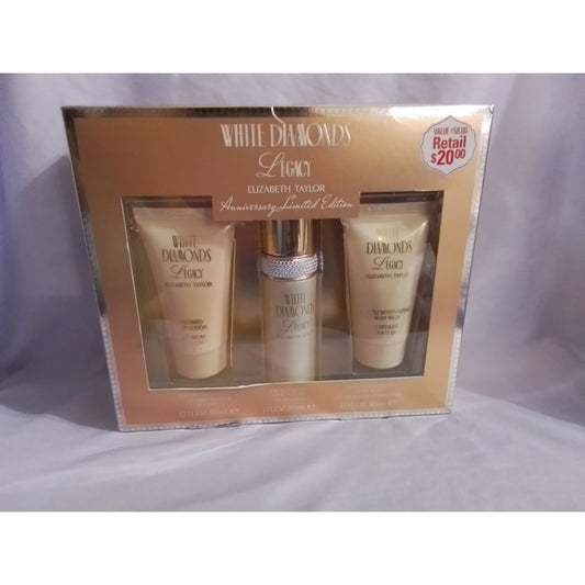 White Diamonds Legacy Elizabeth Taylor Anniversary Limited Edition 3 Pc Gift Set