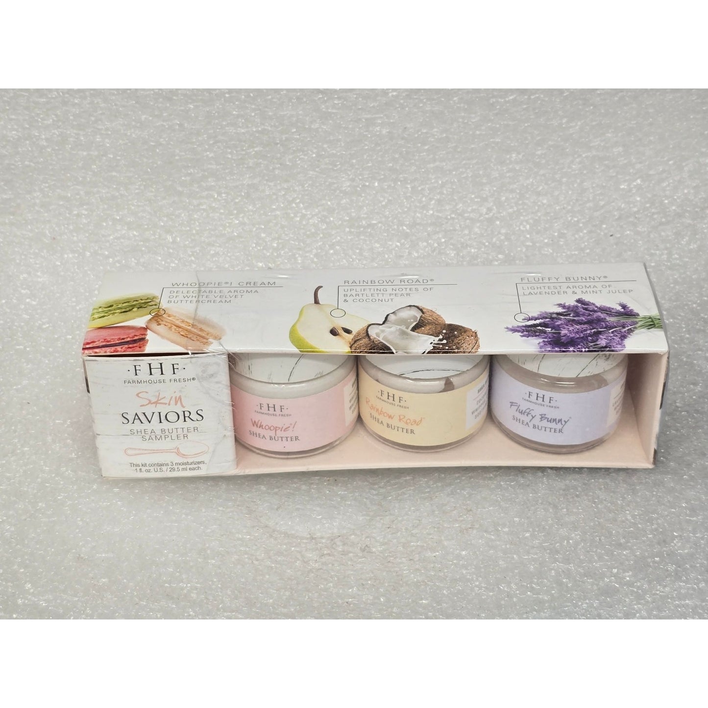 FHF Farmhouse Fresh Skin Saviors Shea Butter Sampler Whoopie! Cream Rainbow Road