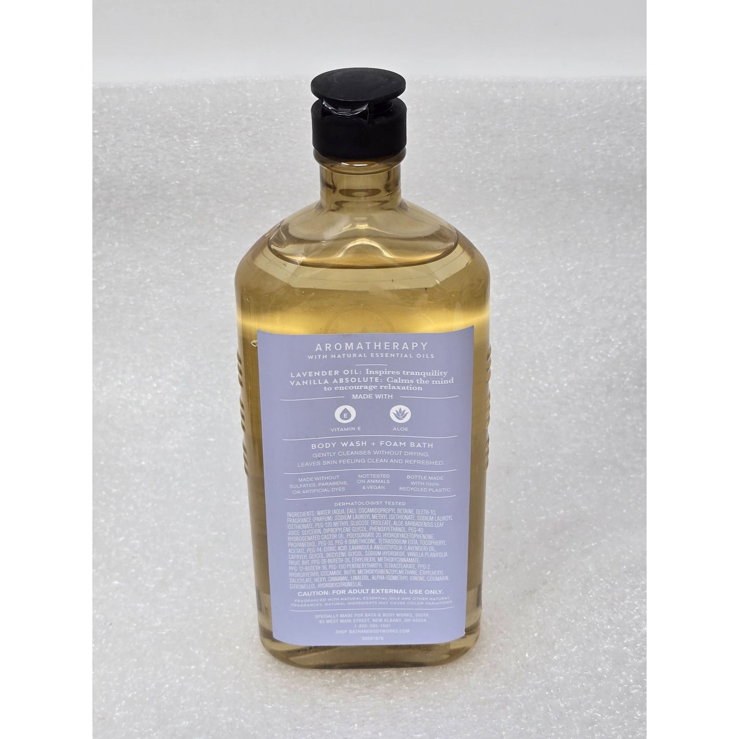 Bath & Body Works Lavender Vanilla Aromatherapy Sleep Body Wash & Foam Bath 10oz