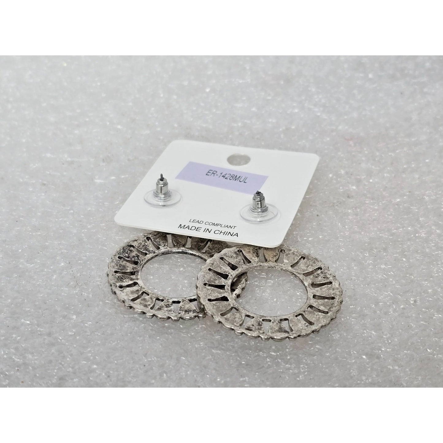 Multicolor Faux Stones Southwestern Style Dangle Hoop Earrings With Studs