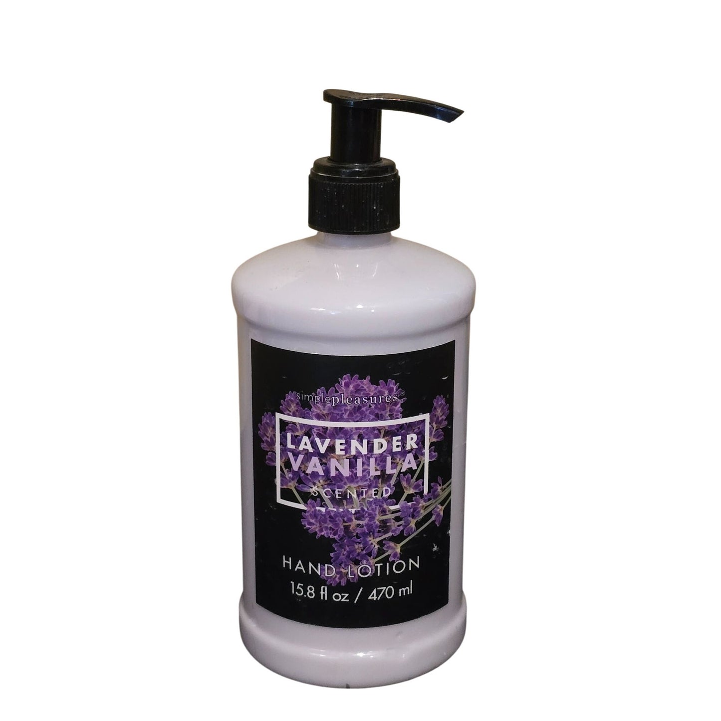 Simple Pleasures Lavender Vanilla Scented Hand Lotion 15.8 Fl Oz Pump Dispenser