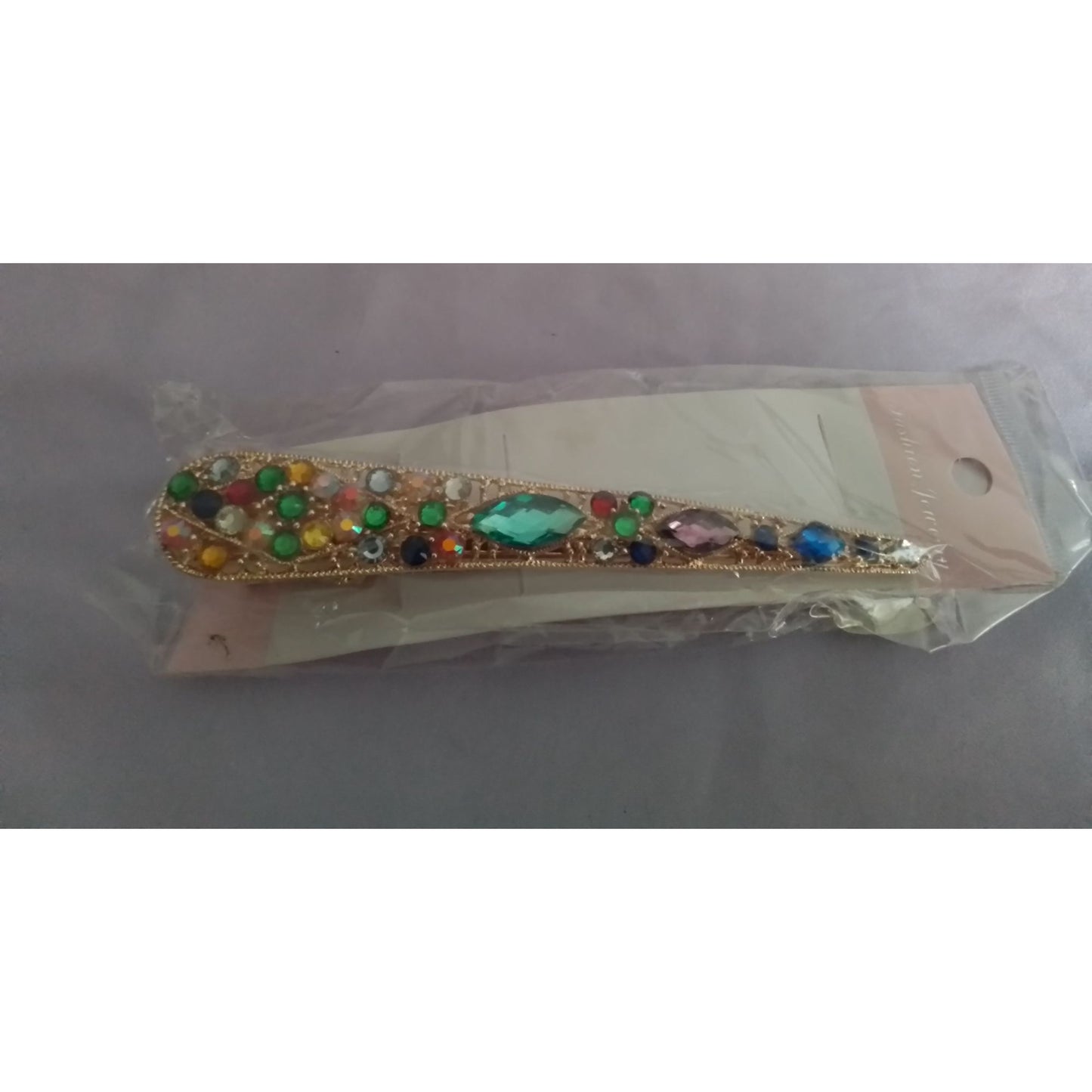 Colorful Rhinestone Jeweled Hair Clip Barrette For Women