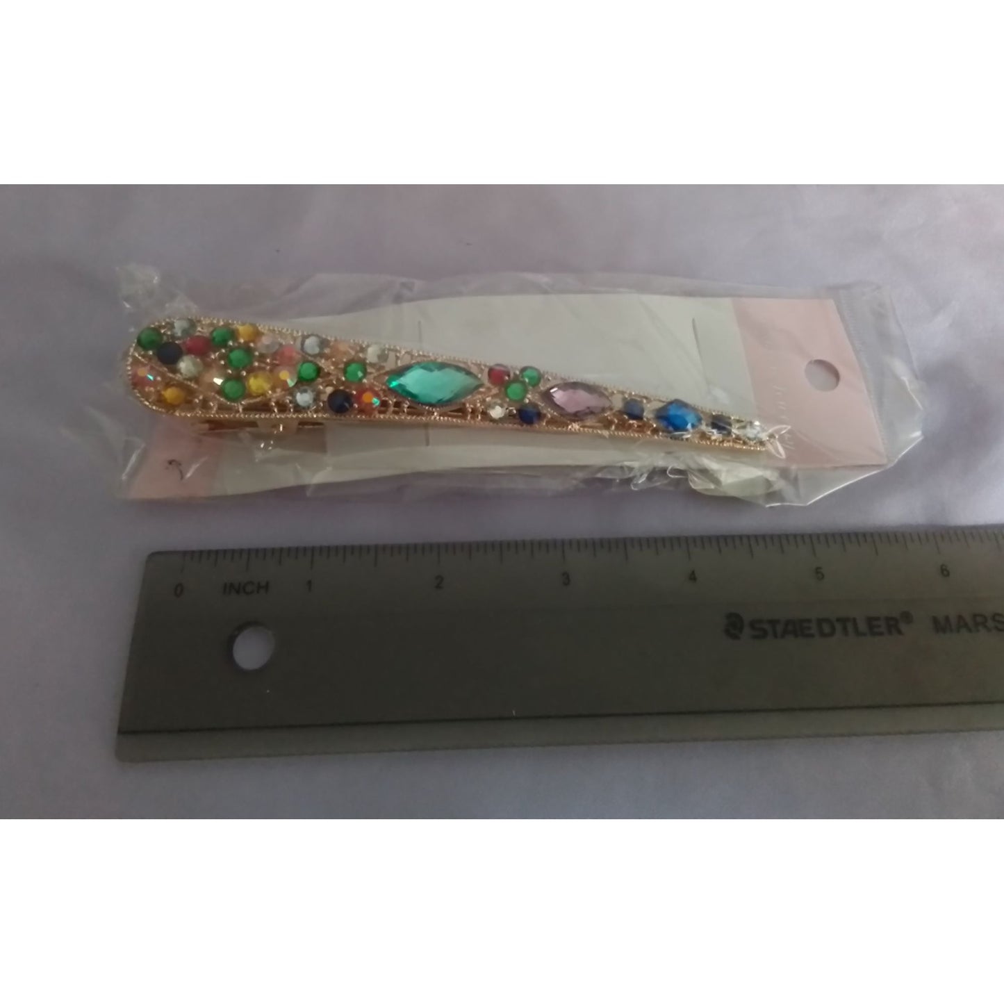 Colorful Rhinestone Jeweled Hair Clip Barrette For Women