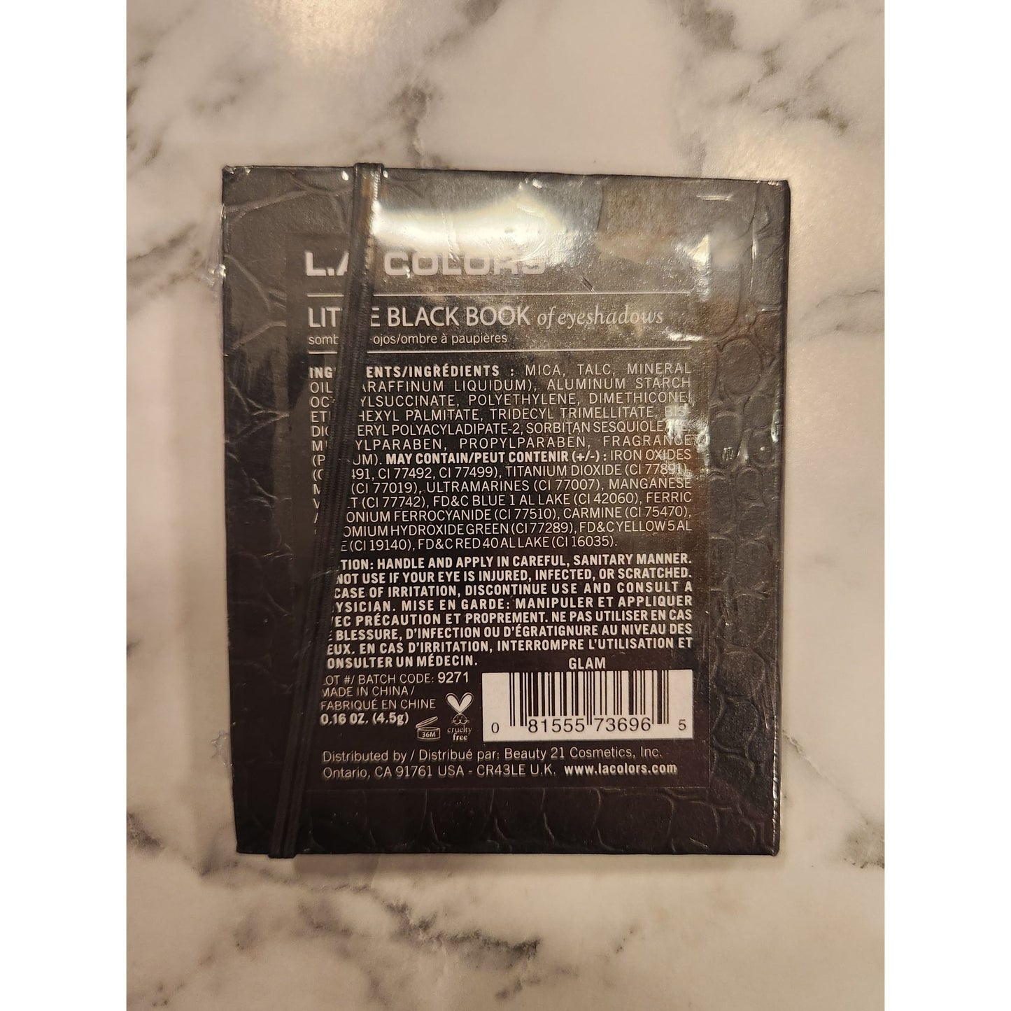 L.A. Colors Little Black Book Of Eyeshadows Glam Edition