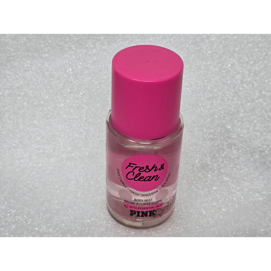 Victoria's Secret Pink Fresh & Clean Body Mist Essential Oils 2.5 Oz Travel Size