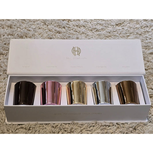House of Harlow 1960 Soy Blend Candle Set 5 pc Rose Quartz Citrine Bronzite