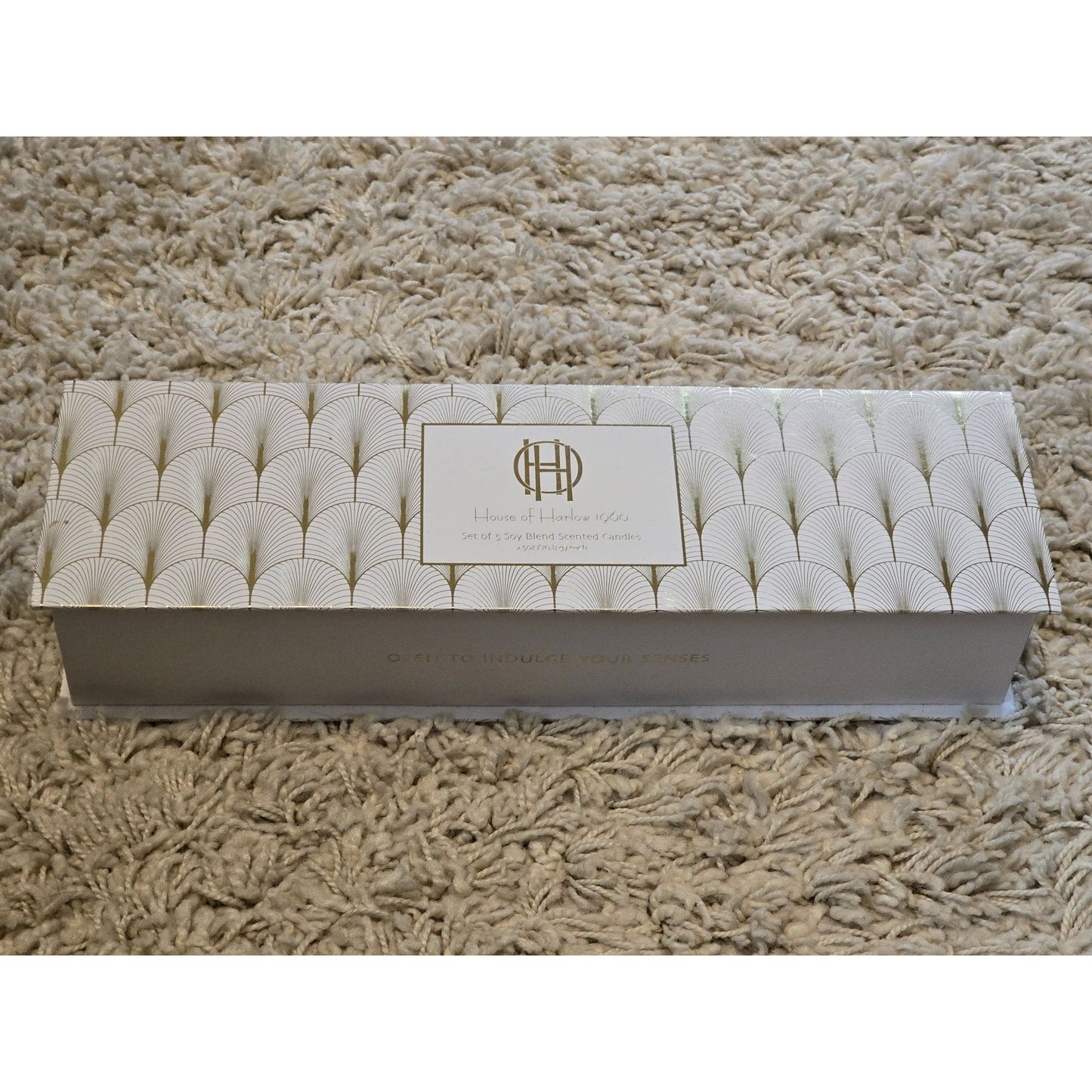 House of Harlow 1960 Soy Blend Candle Set 5 pc Rose Quartz Citrine Bronzite