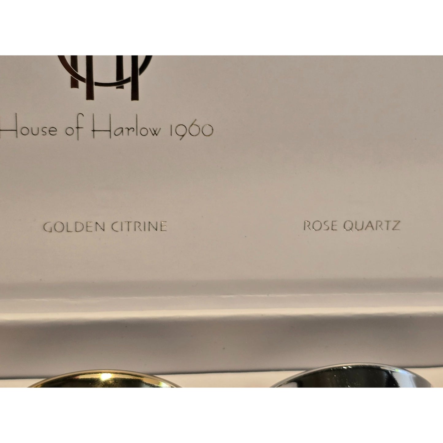 House of Harlow 1960 Soy Blend Candle Set 5 pc Rose Quartz Citrine Bronzite