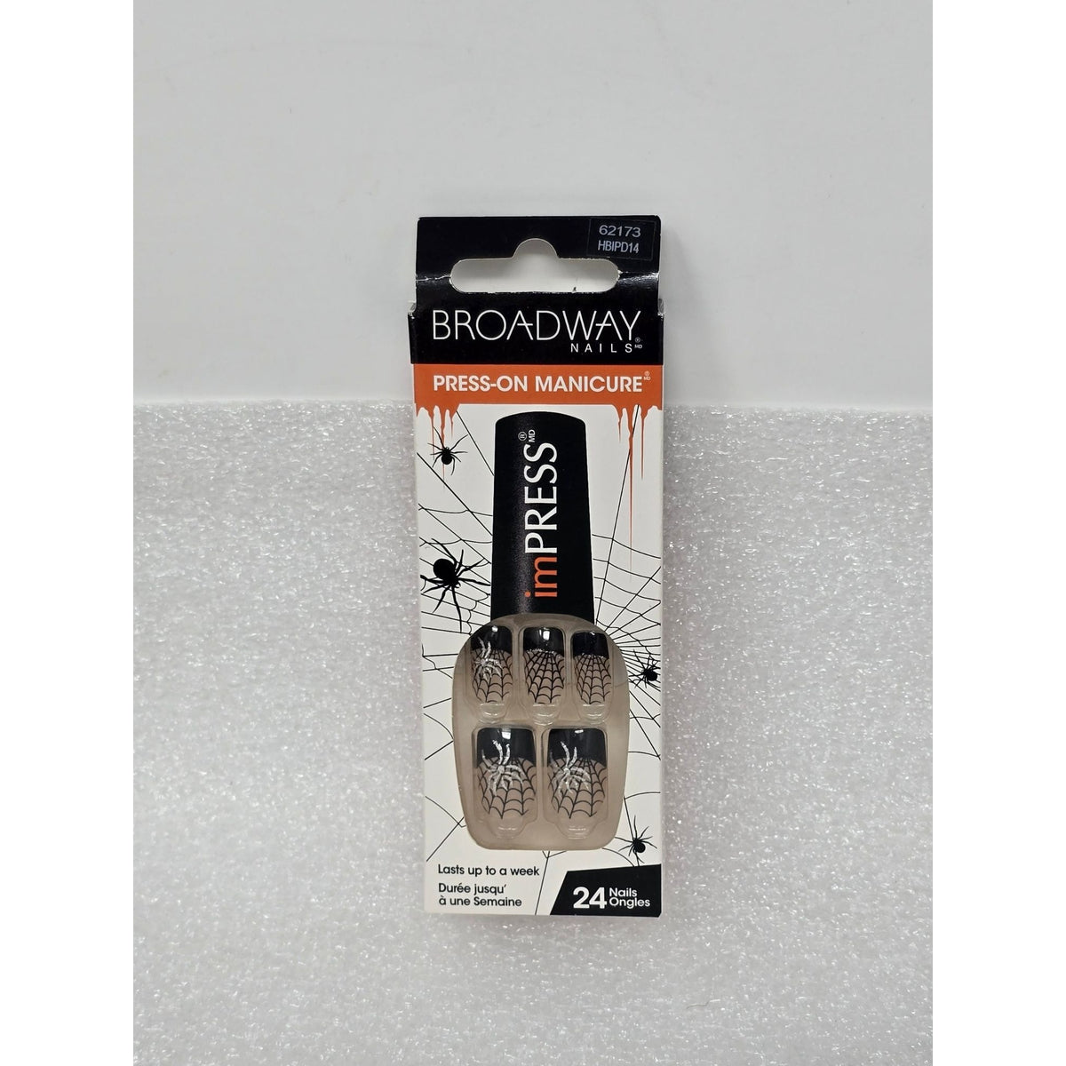 Broadway Nails imPRESS Spiderweb Design Press-On Manicure 24 Nails Halloween