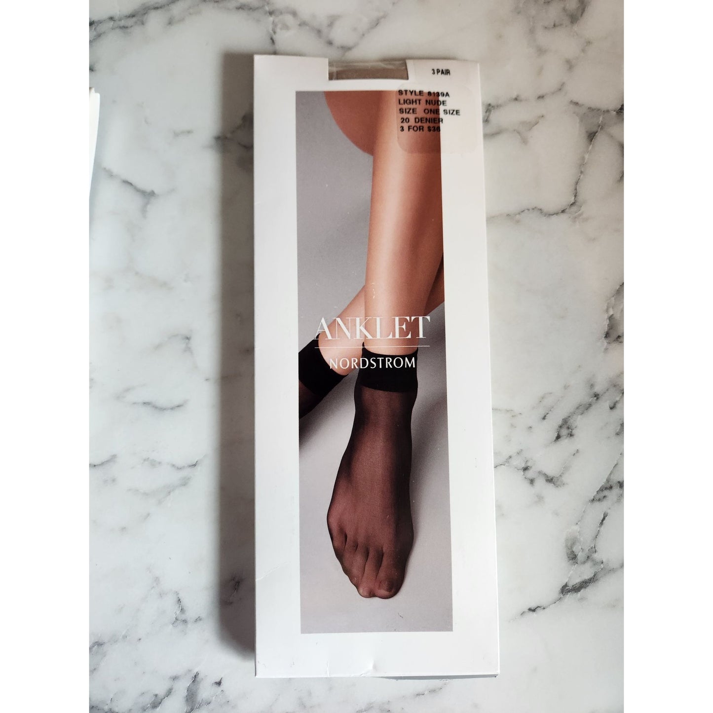 Nordstrom Anklet Sheer Coverage Light Nude One Size Pack of 3