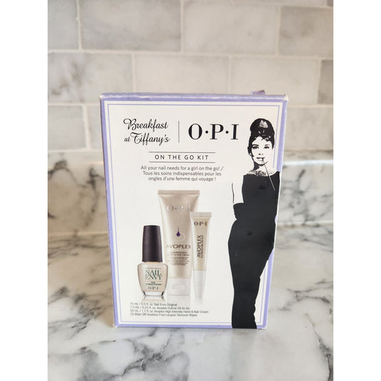 OPI Breakfast At Tiffanys On-The-Go Nail Care Kit Avoplex Hand Cream Strengthener