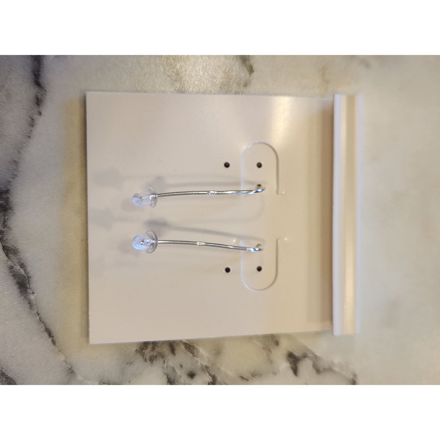 Sterling Silver "Love" Text Drop Earrings With Secure Backing