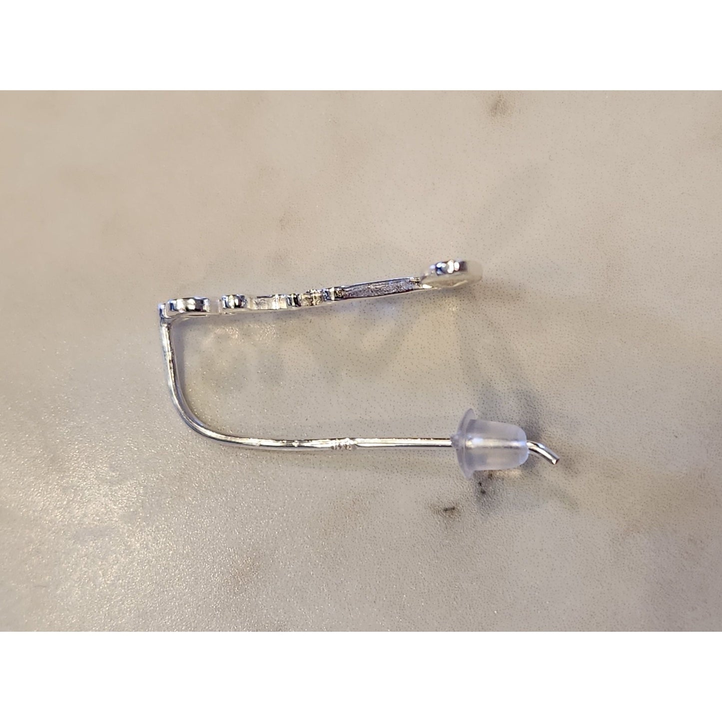 Sterling Silver "Love" Text Drop Earrings With Secure Backing