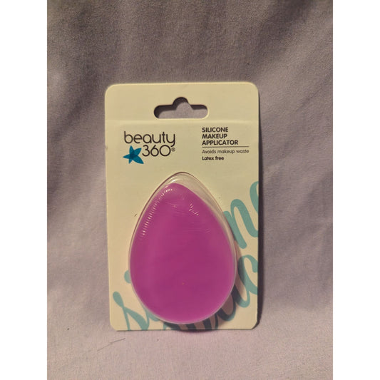 Beauty 360 Silicone Makeup Applicator Latex Free Reusable Purple Teardrop Shape