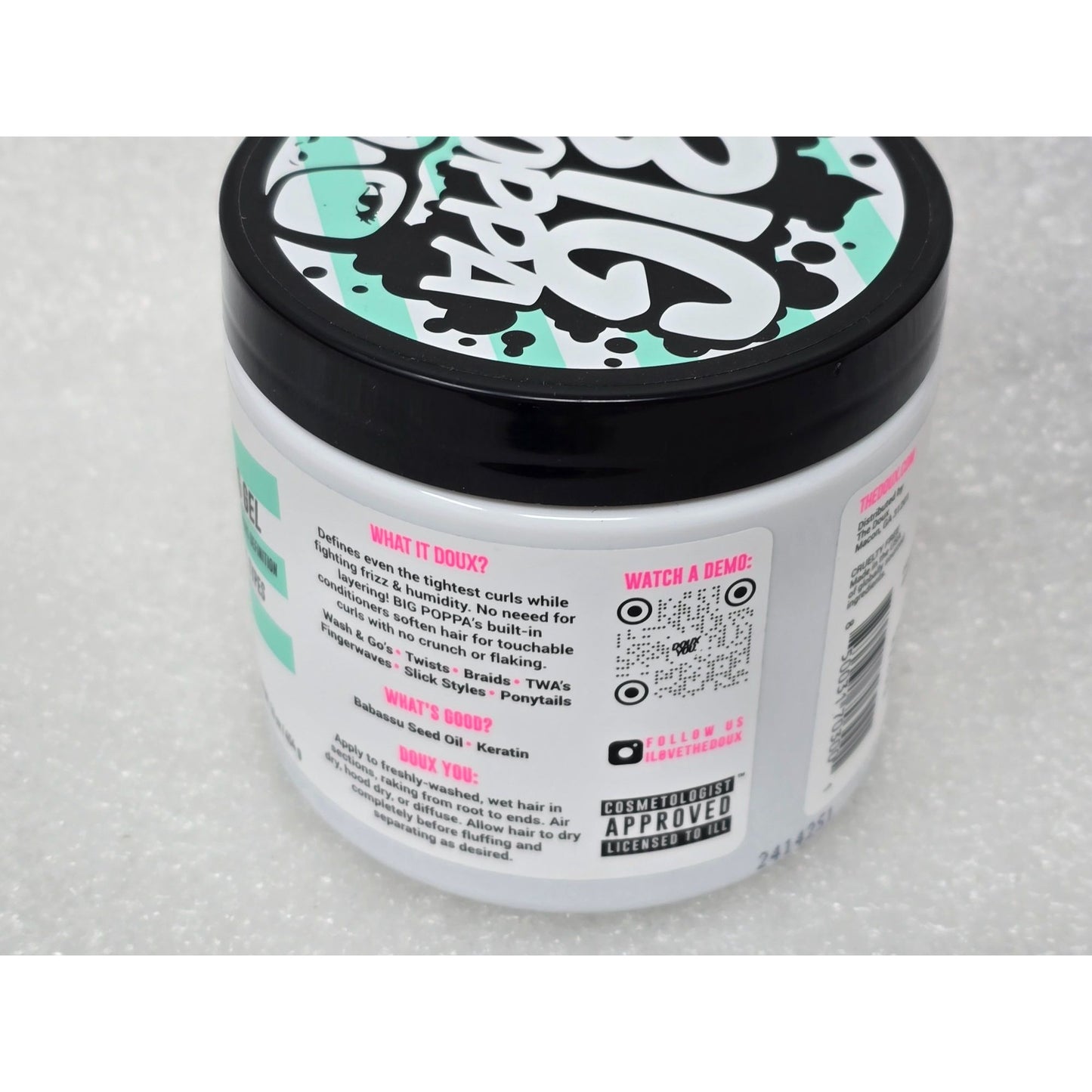 The Doux Big Poppa Defining Gel For All Curl Types 16 Oz