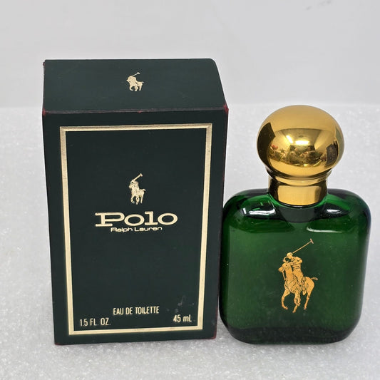 Ralph Lauren Polo Eau De Toilette Cologne 1.5 Oz Green Glass Bottle Cosmair