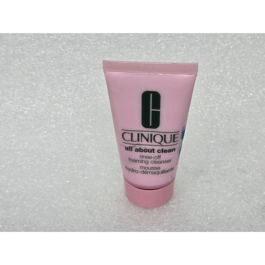 Clinique All About Clean Rinse-Off Foaming Cleanser Travel Size 1 oz Normal Skin