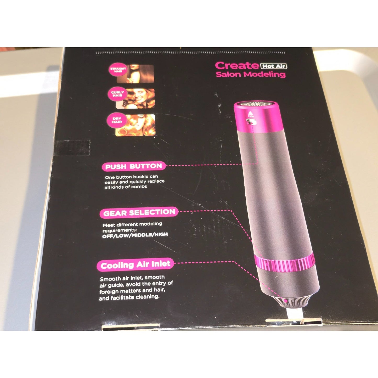 Professional Salon Hot Air Styling Tool For Curly & Straight Hair