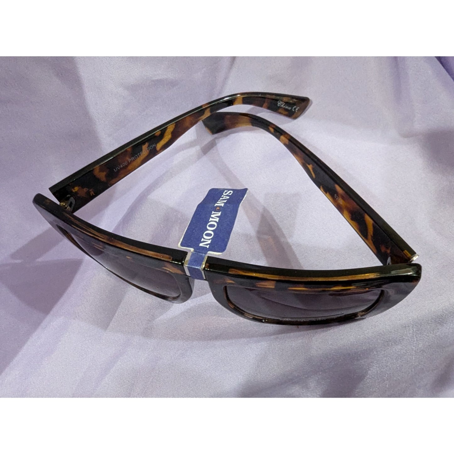 Tortoise Shell Oversized Square Sunglasses With UV400 Premium Lenses By Sam Moon