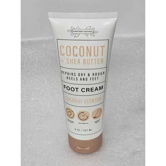 Something Natural Coconut & Shea Butter Foot Cream 8 Oz / 237 Ml Coconut Scented