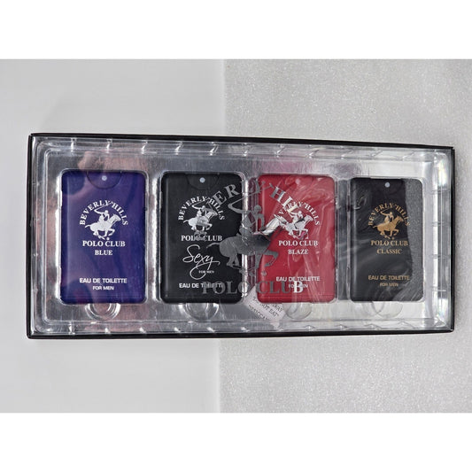 Beverly Hills Polo Club Eau De Toilette For Men Gift Set Blue Sexy Blaze Classic