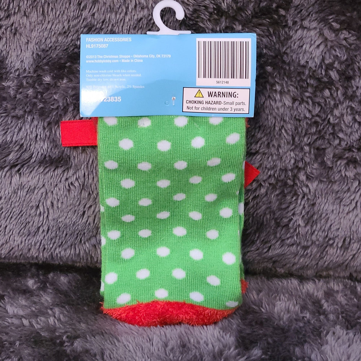 The Christmas Shoppe Socks Mama Elf Green & Red with White Polka Dots