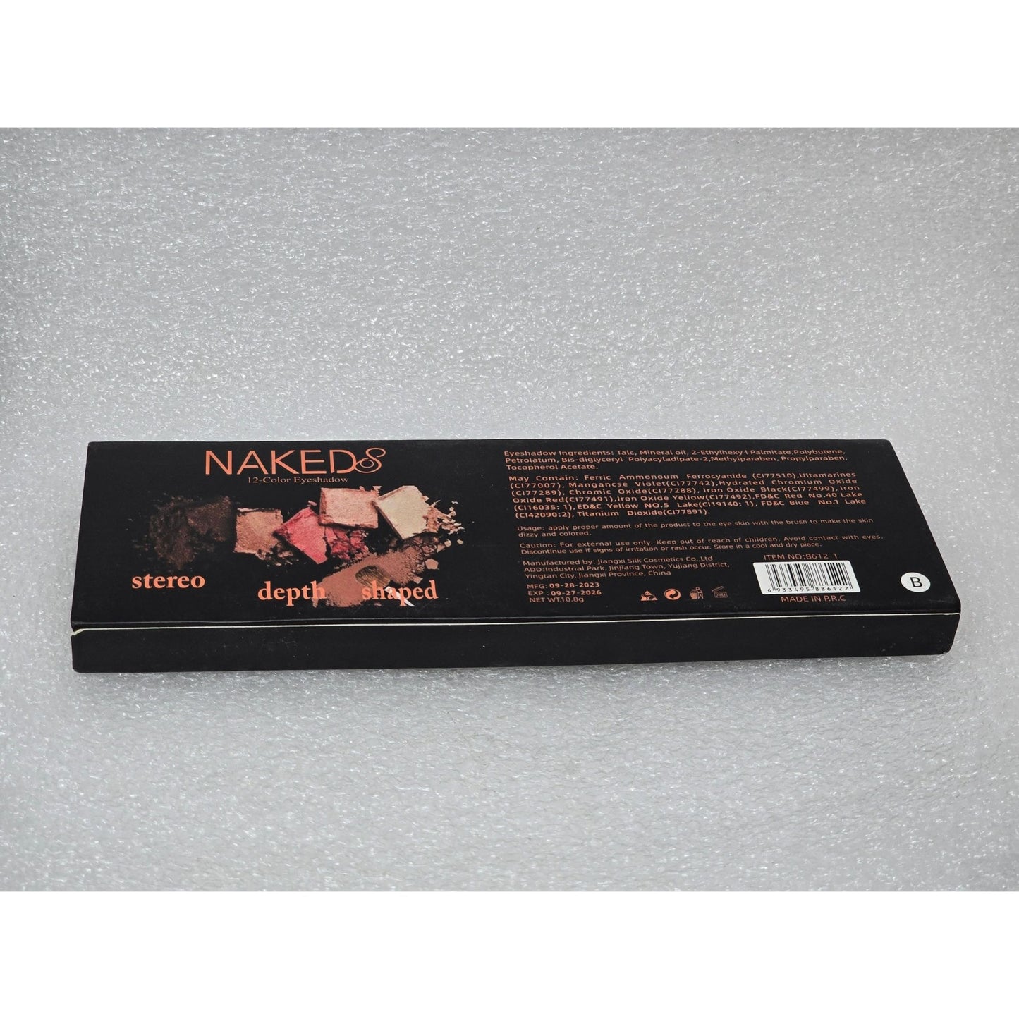 Nakeds 12-Color Eyeshadow Palette With Mirror & Brush