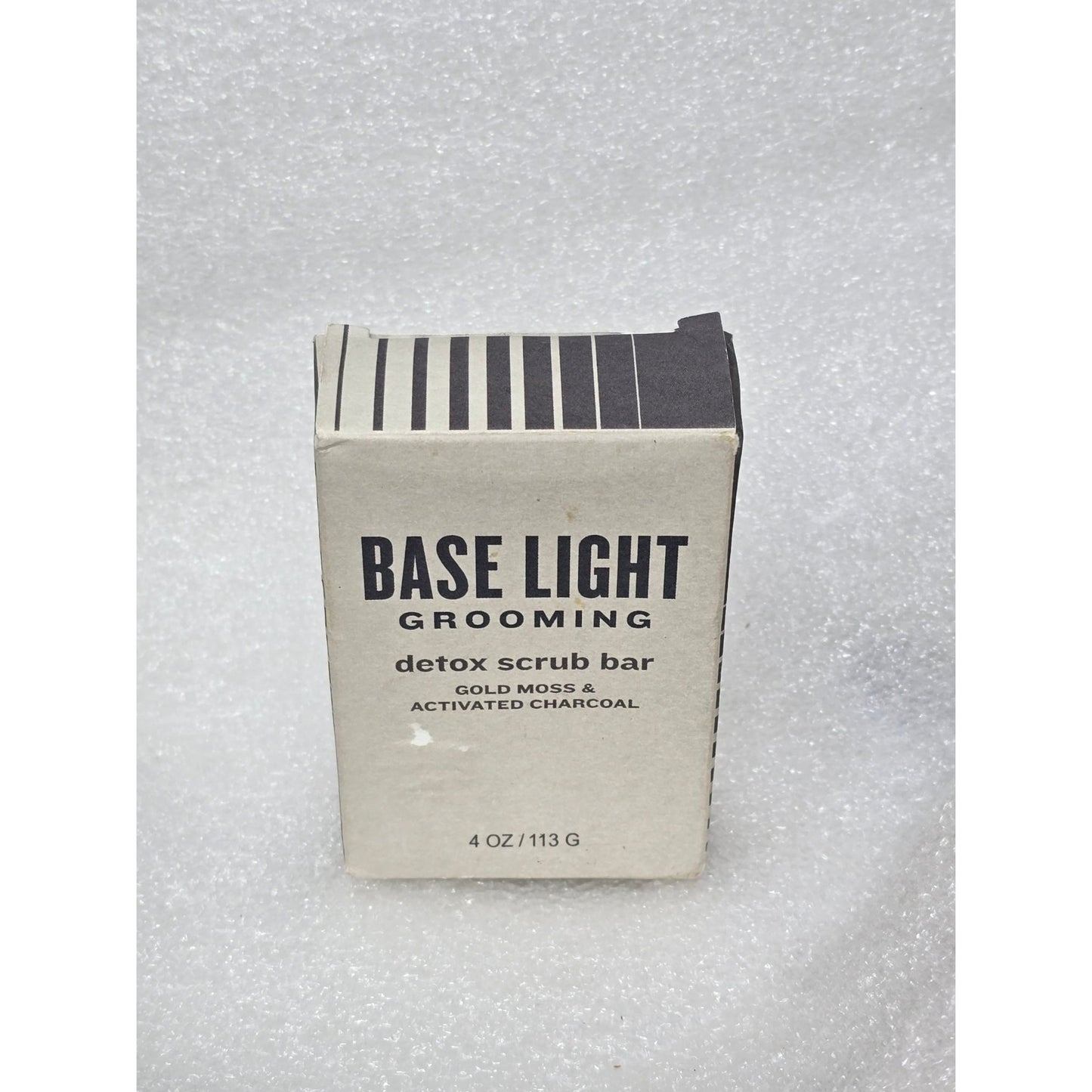 Base Light Grooming Detox Scrub Bar Gold Moss & Activated Charcoal 4 oz