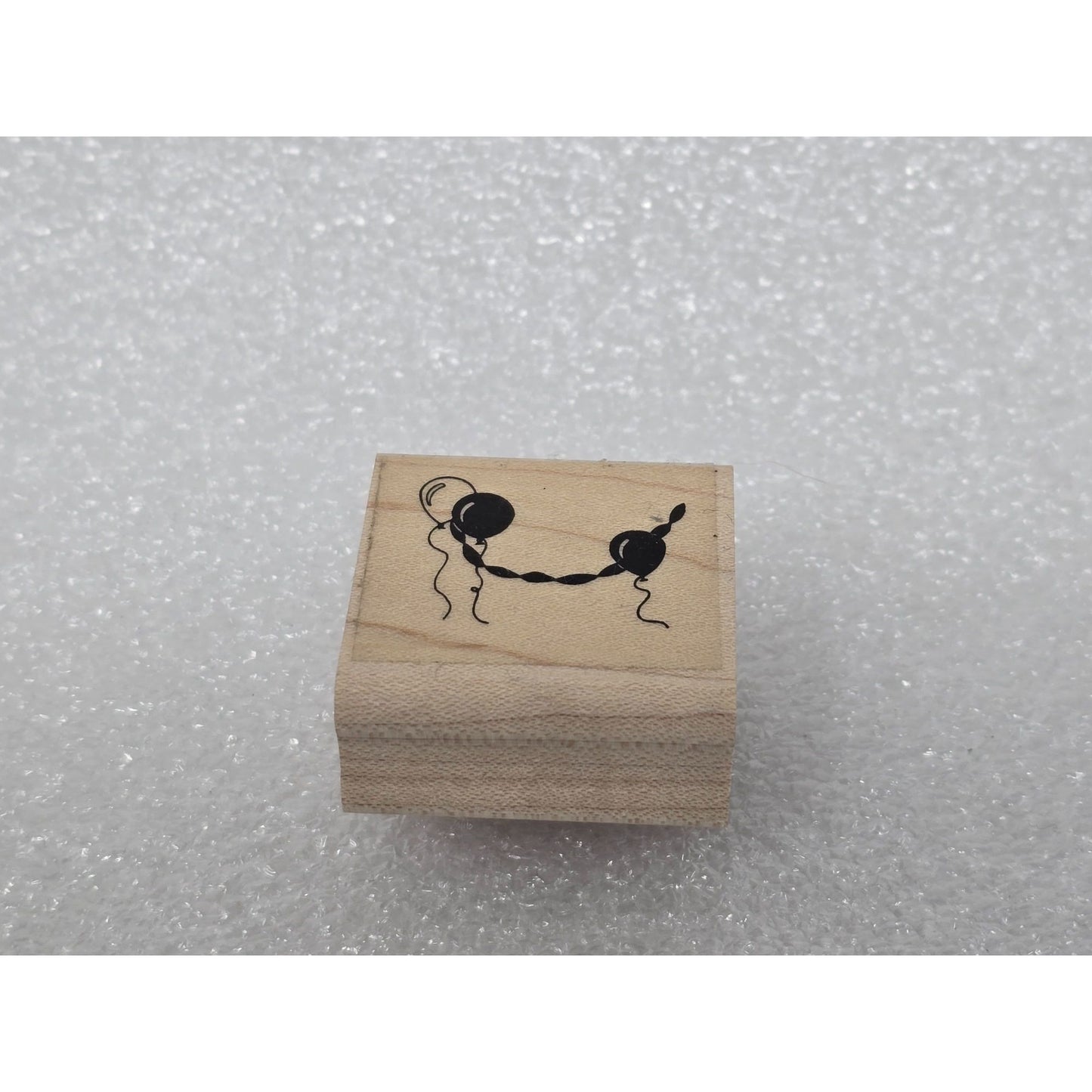 Stampin Up! Balloon Garland Rubber Stamp Wooden Block Craft Tool