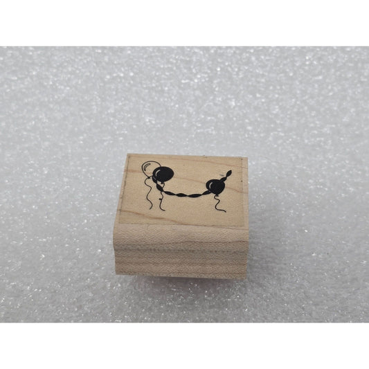 Stampin Up! Balloon Garland Rubber Stamp Wooden Block Craft Tool