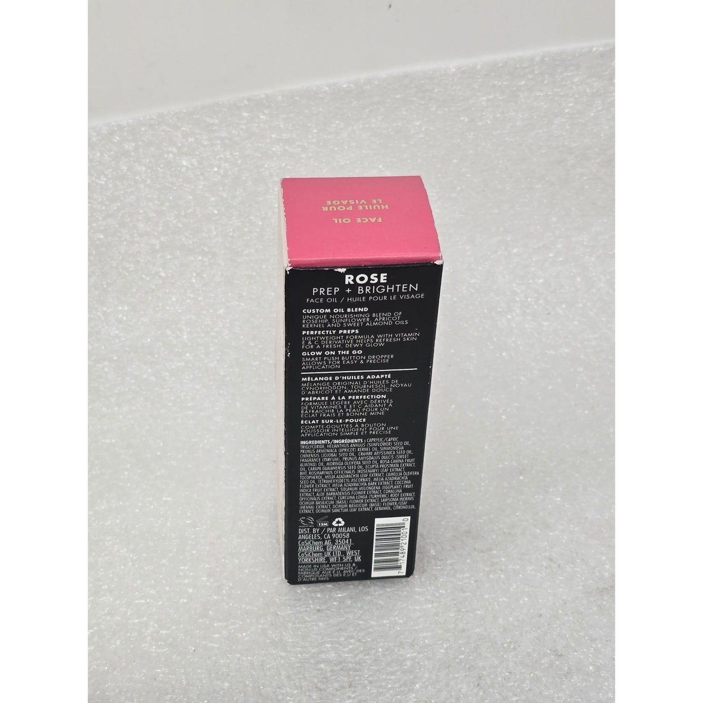 Milani Rose Prep + Brighten Face Oil 1 Fl Oz 30 Ml Lightweight Formula Vitamin C