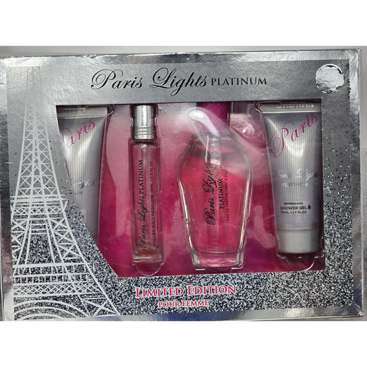 Paris Lights Platinum Limited Edition Gift Set Perfume Shower Gel & Lotion
