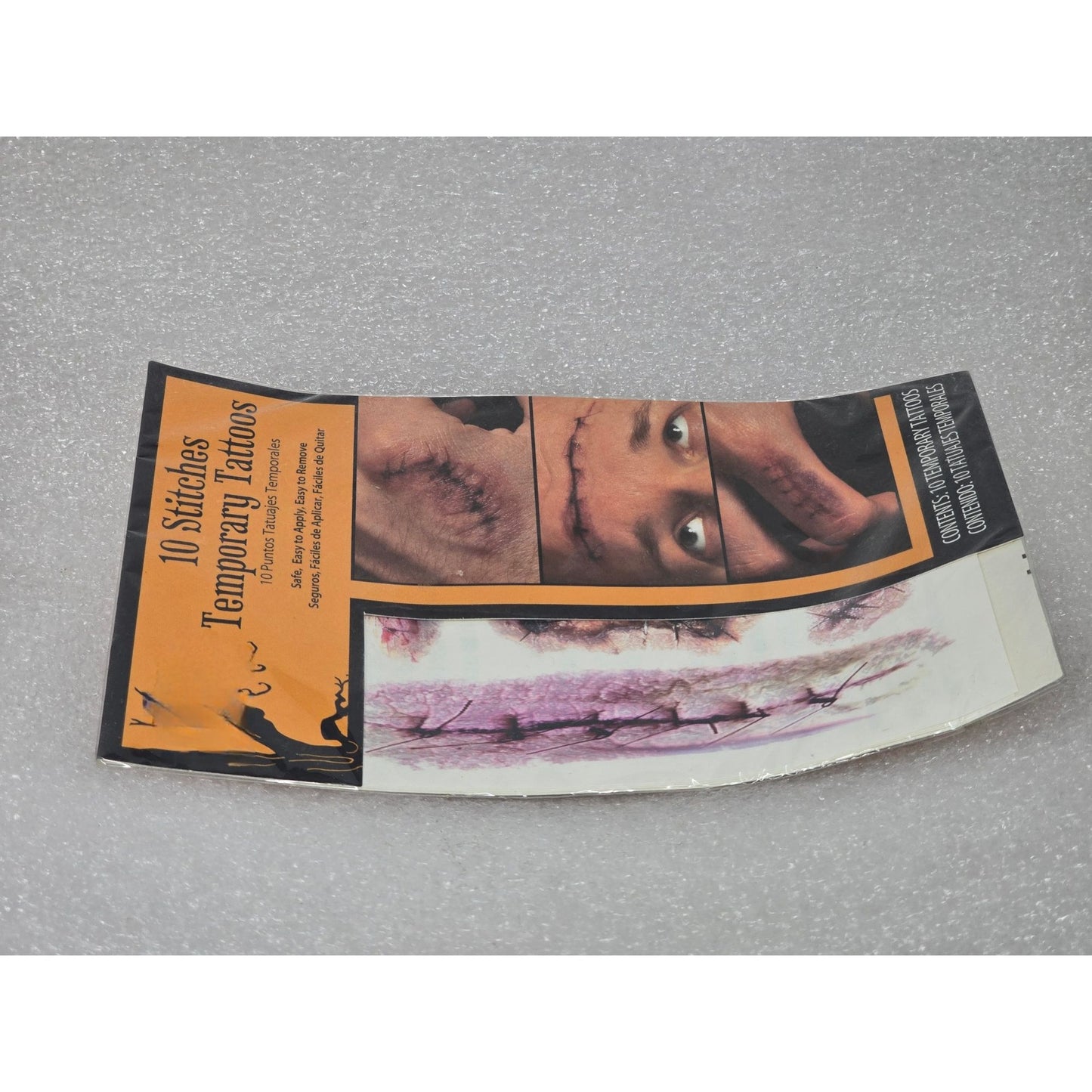 10 Stitches Temporary Tattoos Pack Of 10 Waterproof & Easy To Apply Realistic