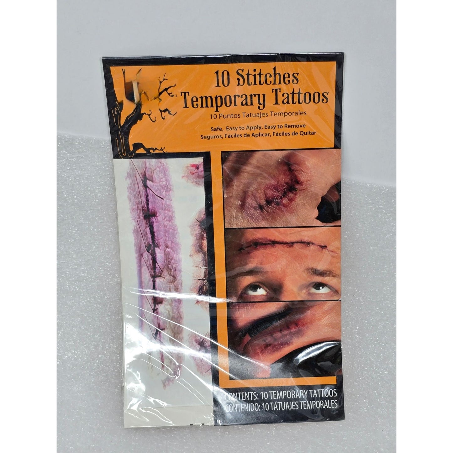 10 Stitches Temporary Tattoos Pack Of 10 Waterproof & Easy To Apply Realistic