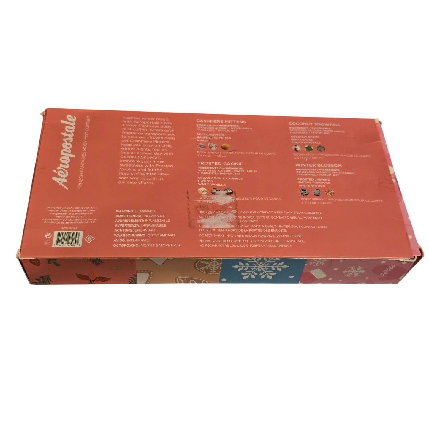 Aeropostale Frozen Fantasies Fragrance Set Cashmere Mittens Coconut Snowfall