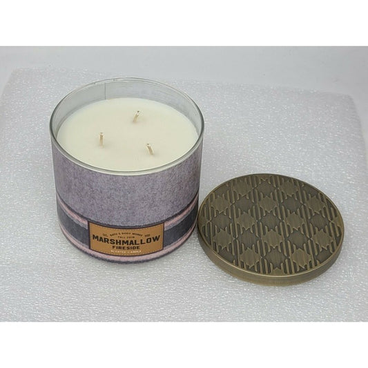Bath & Body Works Marshmallow Fireside 3-Wick Scented Candle 14.5 Oz