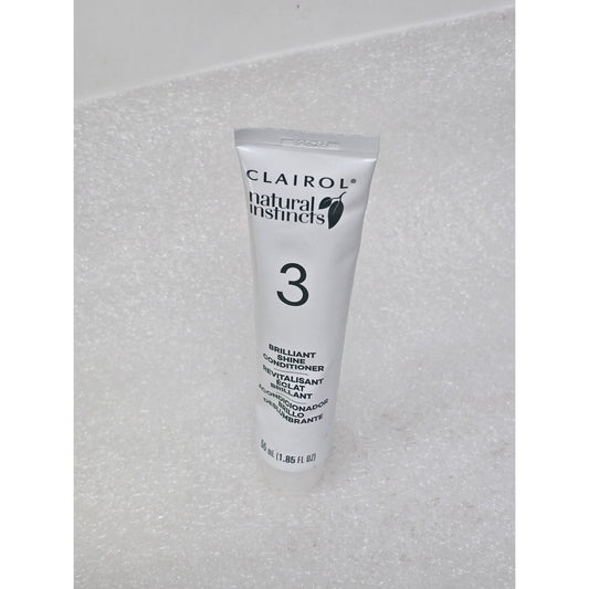 Clairol Natural Instincts Brilliant Shine Conditioner 1.85 oz Travel Size Tube