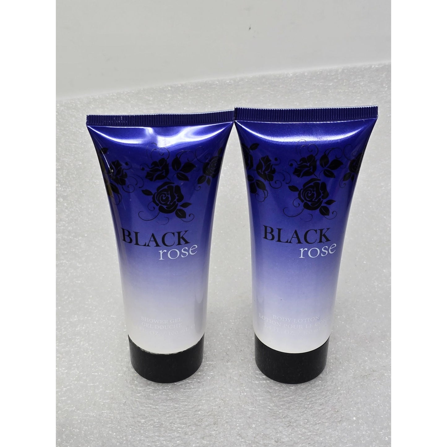 Black Rose Shower Gel & Body Lotion Set 3.4 Fl. Oz Each Floral Scent