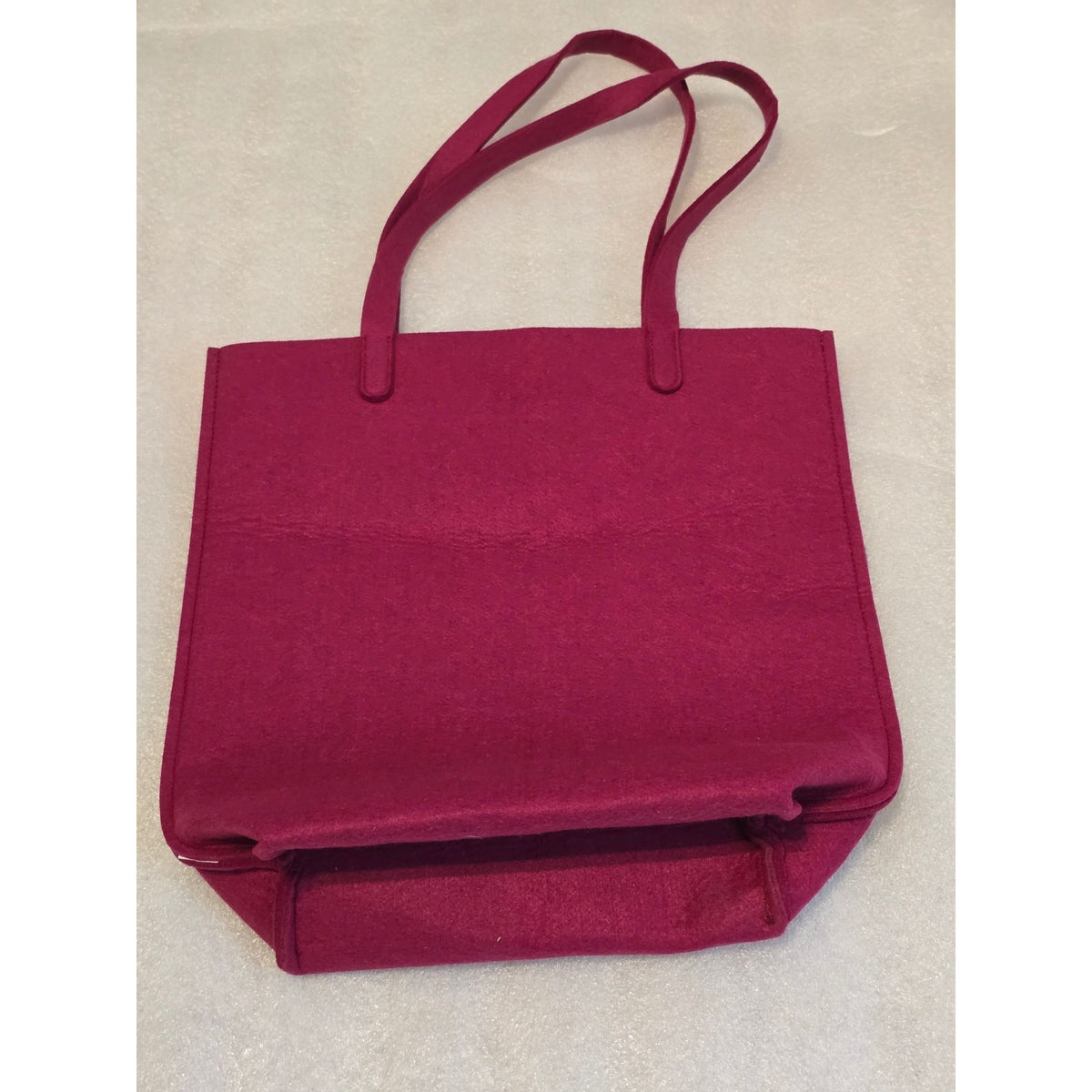 Bath & Body Works Burgundy Fuchsia Felt Tote Bag Shoulder Purse