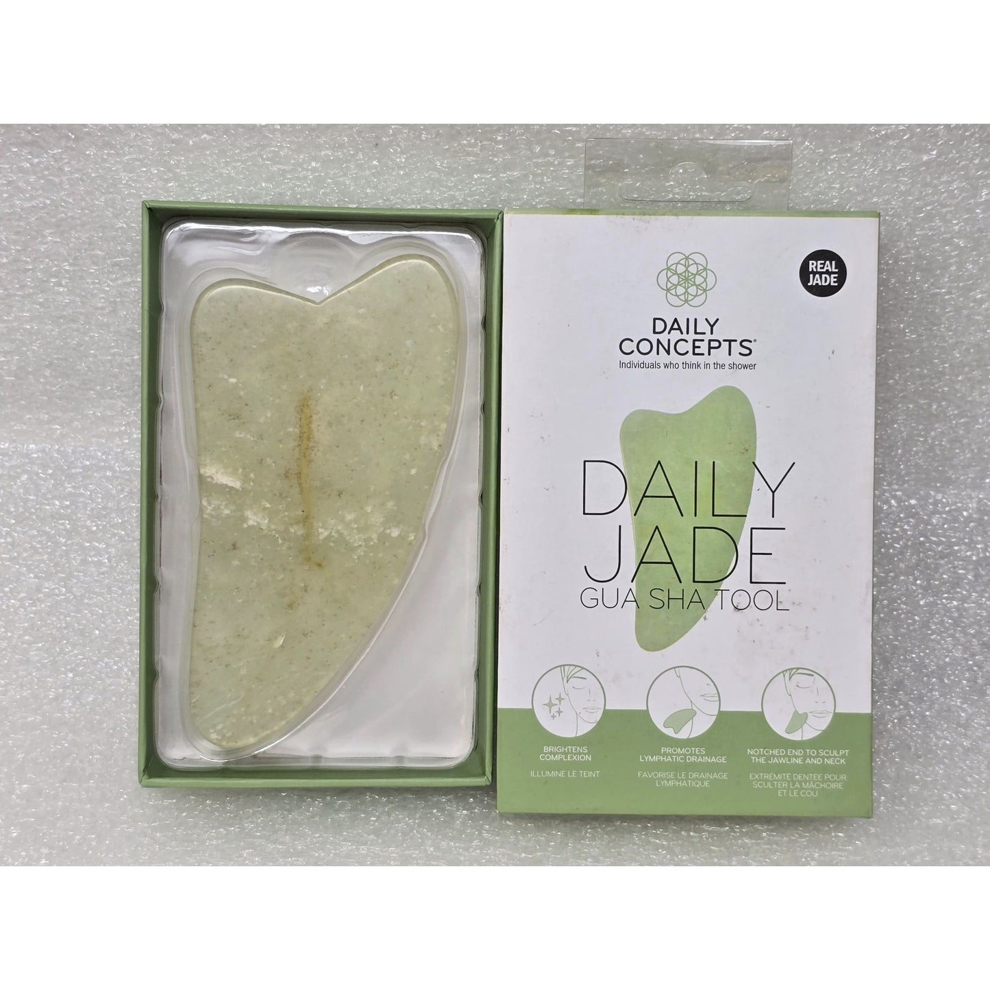 Daily Concepts Jade Gua Sha Tool For Facial Massage & Skincare Enhancement