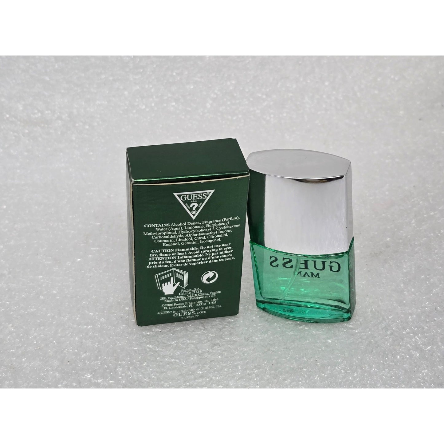 Guess Man Eau De Toilette Mini Cologne Spray 0.25 Fl Oz Travel Size New Boxed