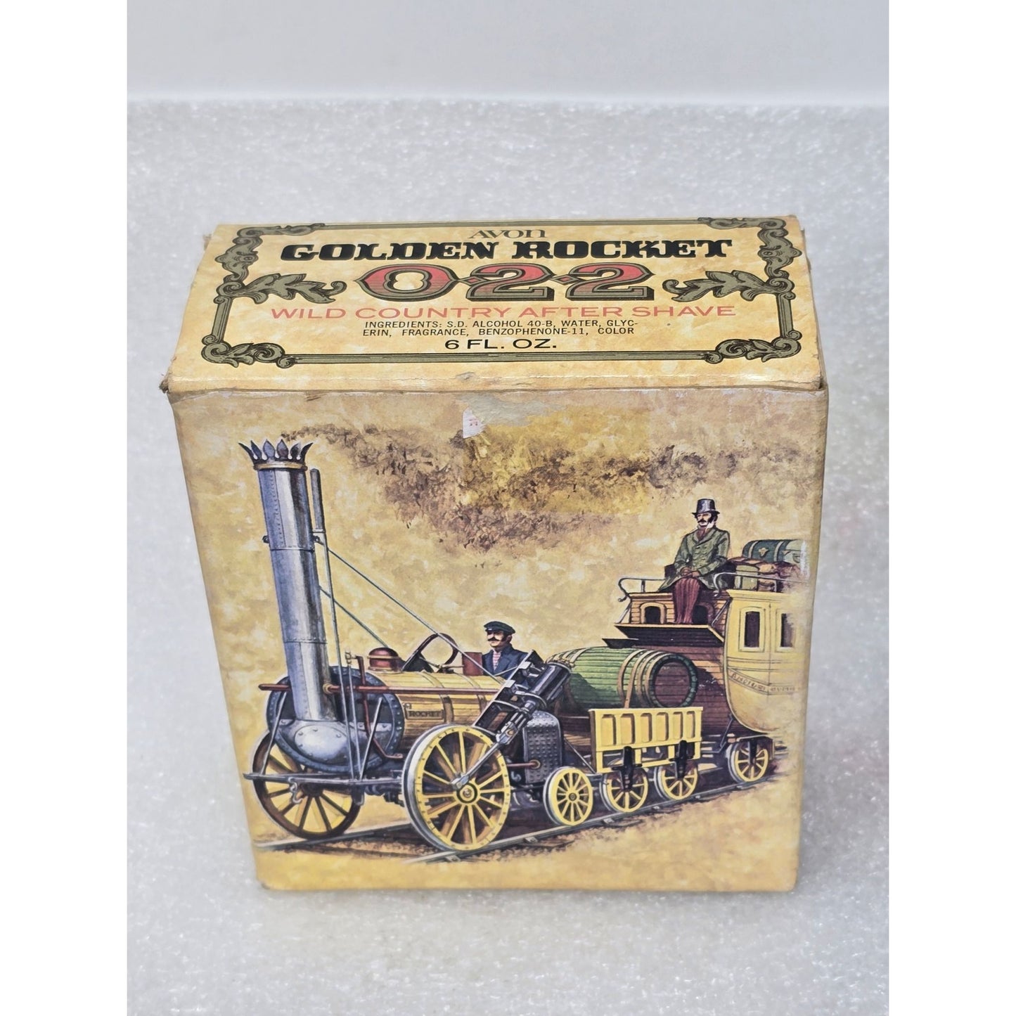 Avon Golden Rocket 0-2-2 Locomotive Avon Wild Country After Shave Collectible