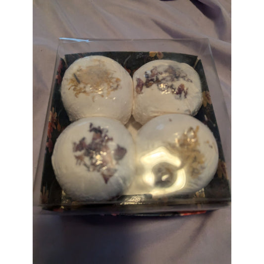 Aromaesti Handmade Sparkling Fizzers Gift Set 4 Pcs Olive Oil & Essential Oils