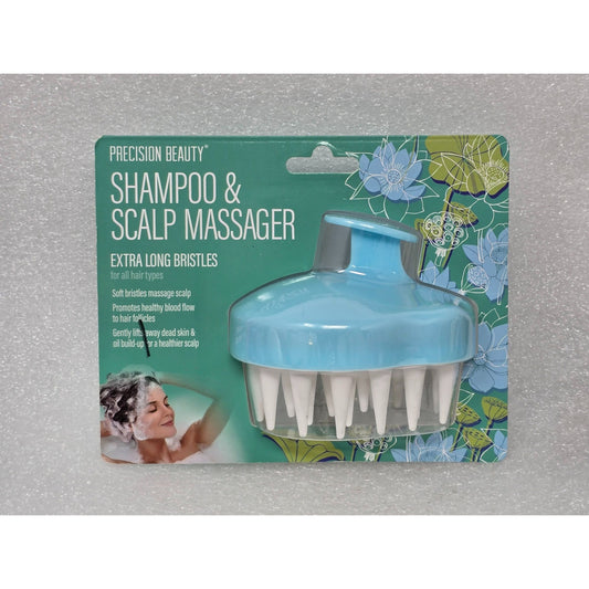 Precision Beauty Shampoo & Scalp Massager With Extra Long Bristles