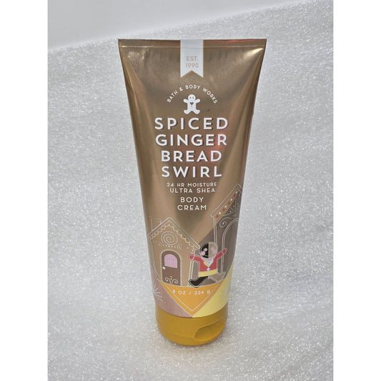 Bath & Body Works Spiced Gingerbread Swirl Ultra Shea Body Cream 8 Oz
